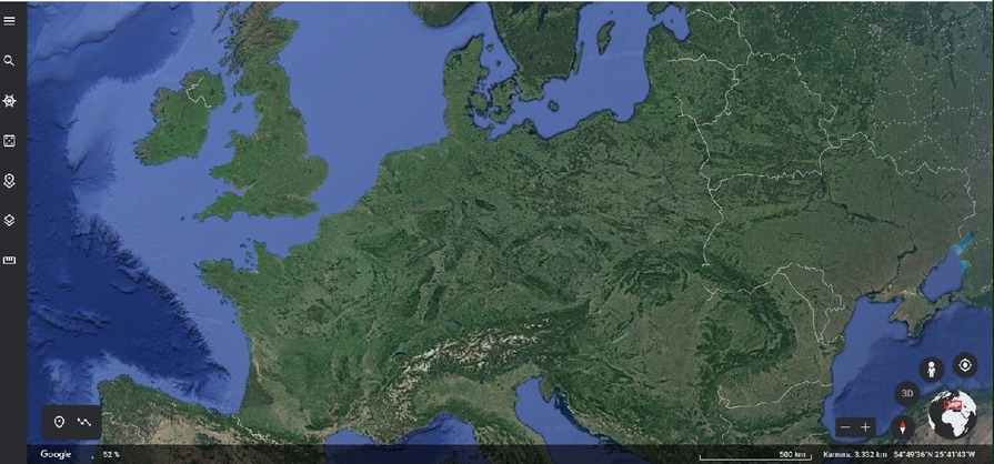 Satelit Bild von Europa